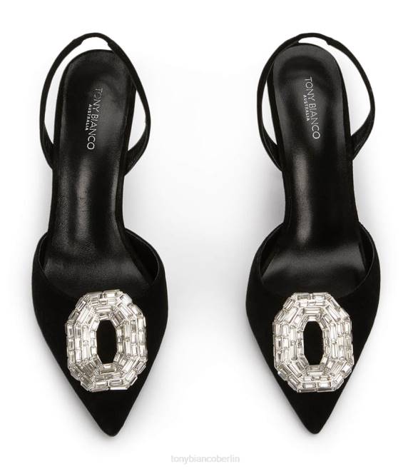 Bling Heels| de Tony Bianco Frauen Arma-Heels schwarzes Wildleder 4624294